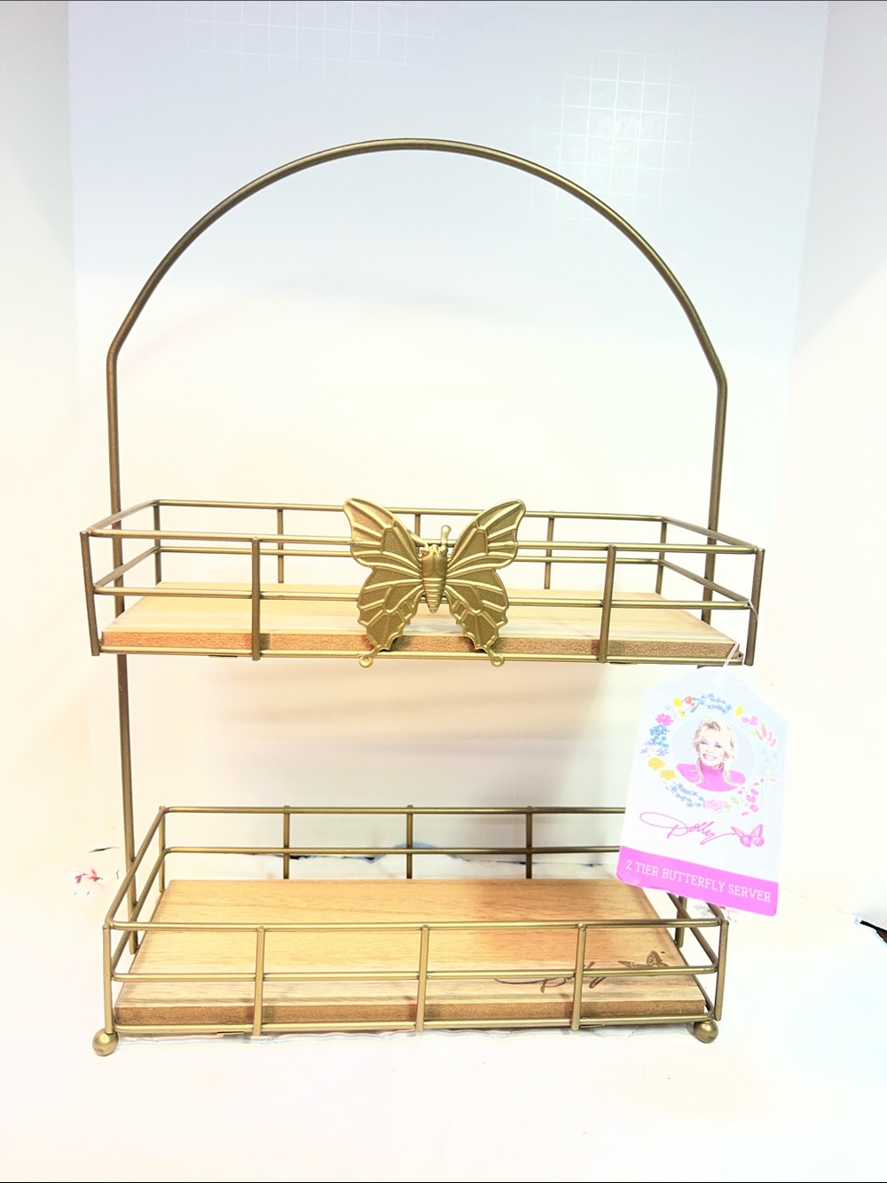 Dolly Parton Butterfly Serving Tray Dollar General W/Tag